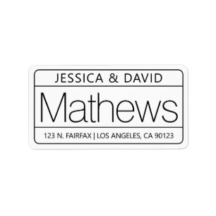 Einzigartiges und kreatives Schwarz Adressaufkleber