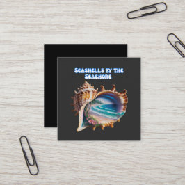 Einzigartiges und modernes Muschelgeschäft Quadratische Visitenkarte