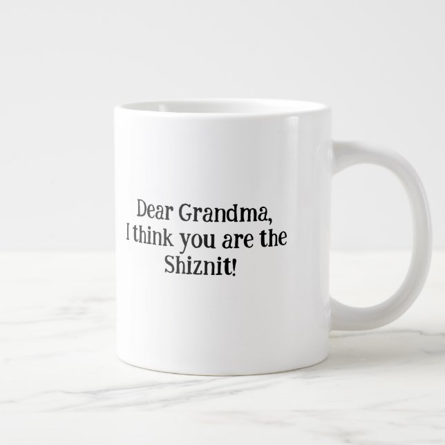 Einzigartiges und perfektes Geschenk für Oma! Jumbo-Tasse (Rechts)