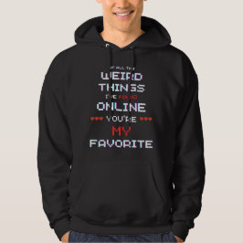 Einzigartiges Verbindungsmuster für Online-Paare Hoodie