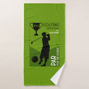 Einzigartiges Vintages Golfgeschenk Badehandtuch