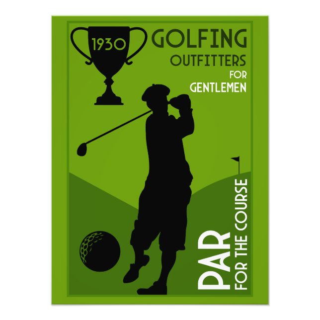 Einzigartiges Vintages Golfgeschenk Fotodruck (Vorne)