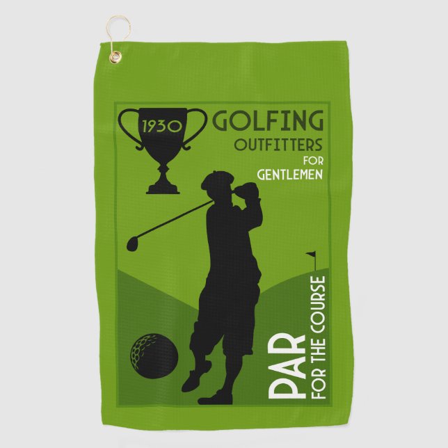 Einzigartiges Vintages Golfgeschenk Golfhandtuch (Vorderseite)