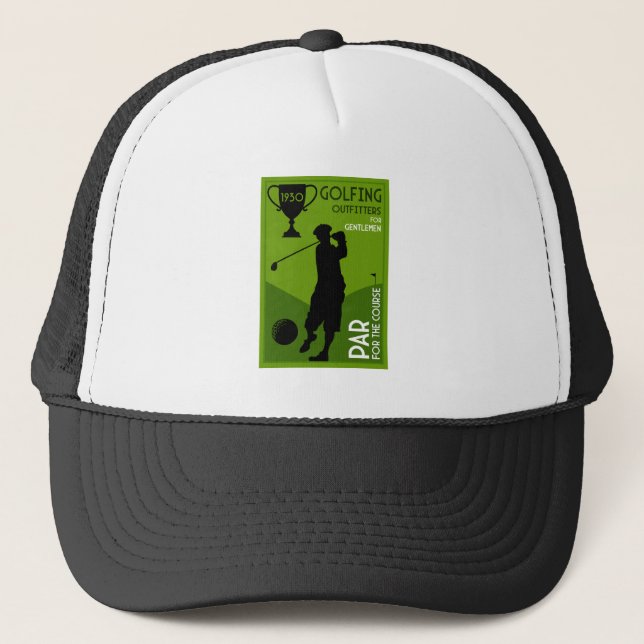 Einzigartiges Vintages Golfgeschenk Truckerkappe (Vorderseite)