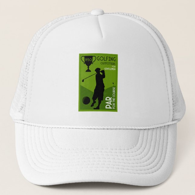 Einzigartiges Vintages Golfgeschenk Truckerkappe (Vorderseite)