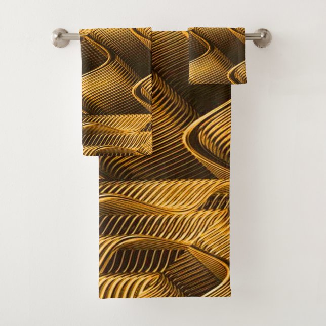 Einzigartiges Vintages Stilmuster Badhandtuch Set (Insitu)