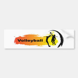 Einzigartiges Volleyball-Emblem Autoaufkleber