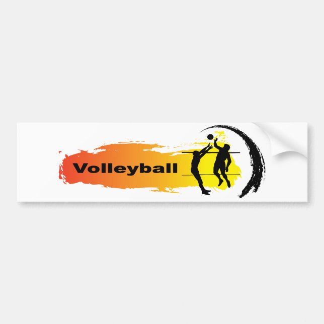 Einzigartiges Volleyball-Emblem Autoaufkleber (Vorne)
