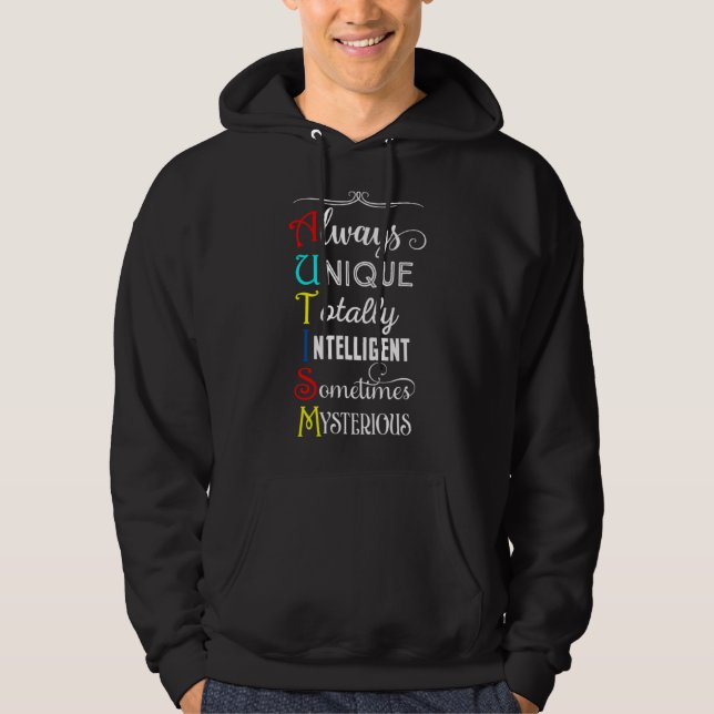 Einzigartiges, völlig intelligentes Autismus-Bewus Hoodie (Vorderseite)