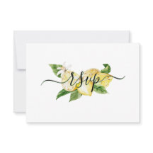 Einzigartiges Watercolor Lemon Tropical Wedding RS