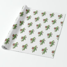Einzigartiges Weihnachts Dinosaurier Wrapping Pape
