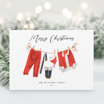 Einzigartiges Weihnachtsfest außerhalb des Fotos Feiertagskarte<br><div class="desc">Wünschen Sie Ihren Freunden und Ihrer Familie eine glückliche Urlaubssaison mit diesem einzigartigen Weihnachtsdesign. Personalisieren Sie Ihren Urlaub Gruß und Familiennamen.</div>