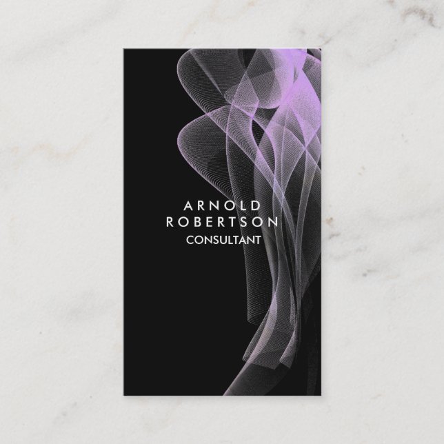 Einzigartiges Wellenmuster Abstraktes Elegant Visitenkarte (Vorderseite)