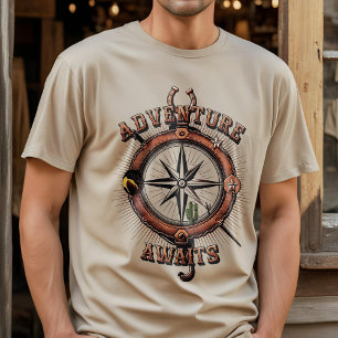 Einzigartiges Wild-West-Kompass-Abenteuer T-Shirt