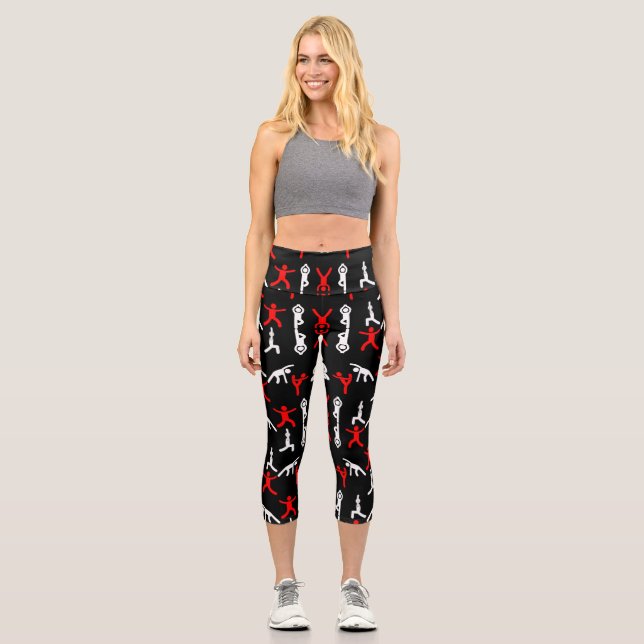 Einzigartiges Yoga-Geschenk Capri Leggings (Vorderseite)