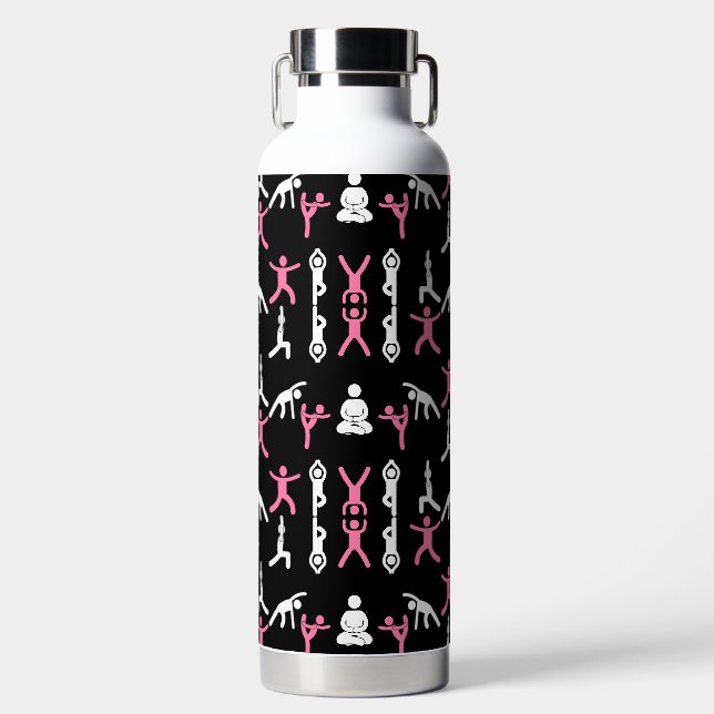 Einzigartiges Yoga-Geschenk Trinkflasche (Vorderseite)