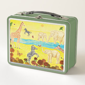 Einzigartiges Zebra Metall Brotdose