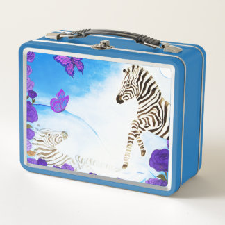 Einzigartiges Zebra Metall Brotdose