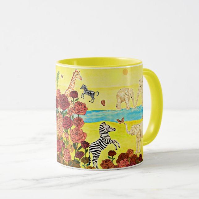 Einzigartiges Zebra Tasse (VorderseiteRechts)