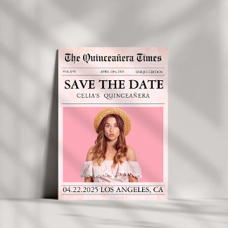 Einzigartiges zeitgenössisches Foto der Zeitung Qu Save The Date
