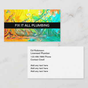 Einzigartigste Plumber Business Cards Design Visitenkarte