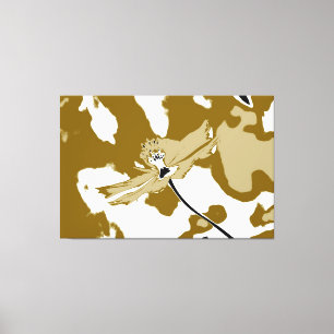 Einzige Blume Kunst - Wrapped Canvas Leinwanddruck
