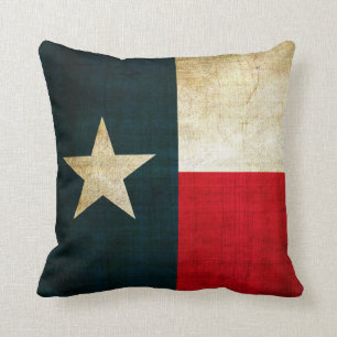 Einzige Stern-Flagge von Texas-Schmutz-rustikalem Kissen