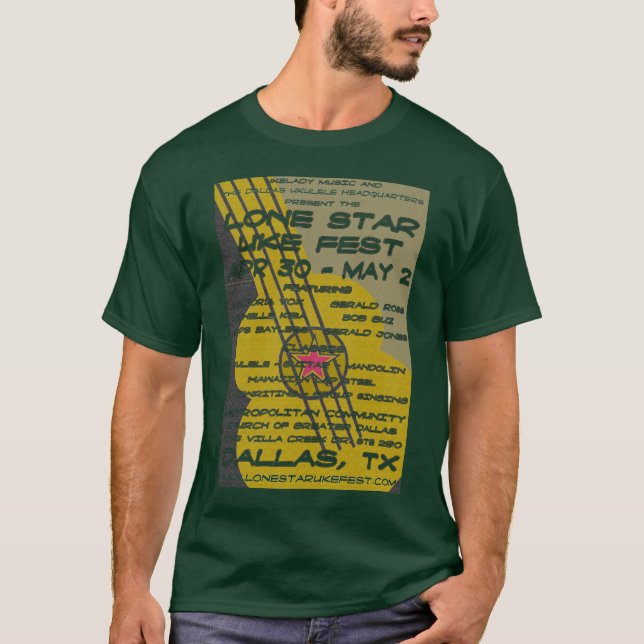 Einzige Stern Uke Fest-Plakat-Kunst T-Shirt (Vorderseite)