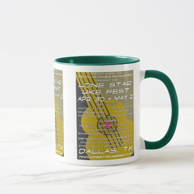 Einzige Stern Uke Fest-Plakat-Kunst Tasse (Rechts)