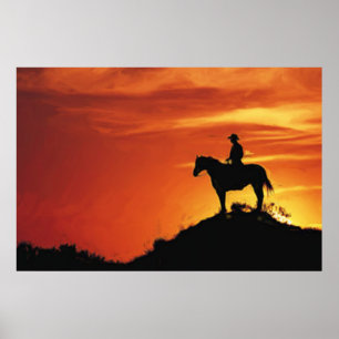 EINZIGER COWBOY SUSET POSTER