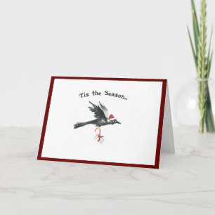 Einziger Holiday card with Raven Karte
