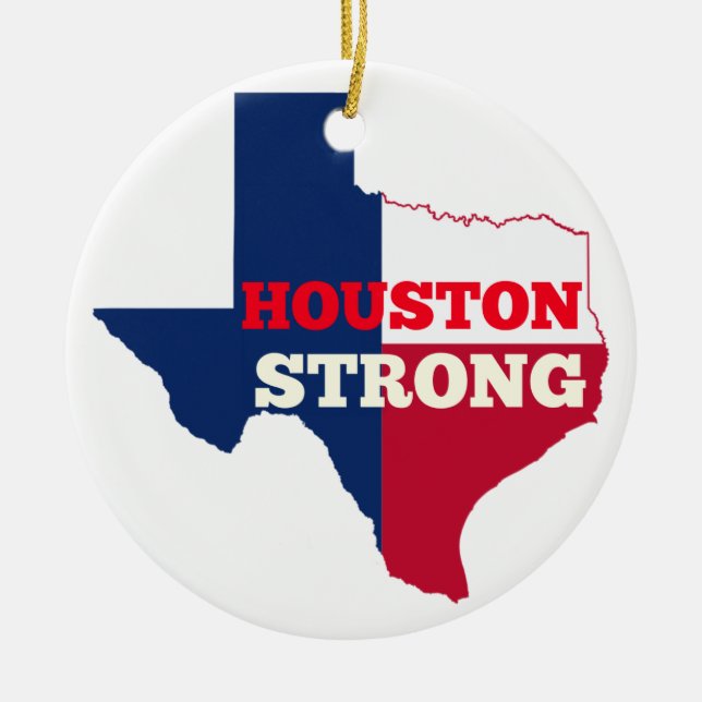 Einziger Stern "Houston stark " Keramikornament (Vorne)