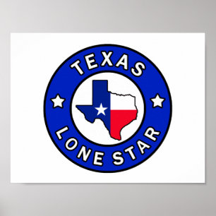 Einziger Stern Texas Poster