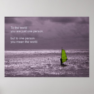 Einziger Windsurfer - Freundschaft Poster