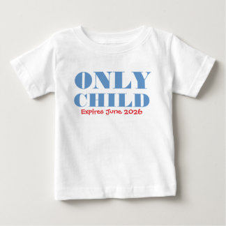 Einziges Kind läuft bald ab Lustiger blauer großer Baby T-shirt