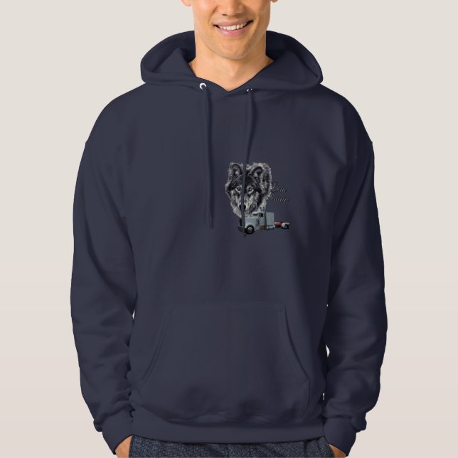 Einziges Läufer-Fernlastfahrer-Sweatshirt Hoodie (Vorderseite)