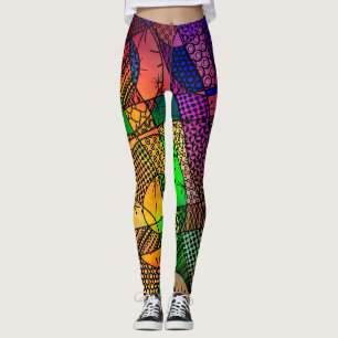 Einzigfarbige Geometrie Abstrakt, verrückt Cool Leggings