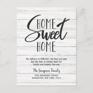 Einzug Ankündigung Home Sweet Home Postkarte