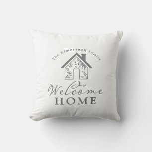 Einzugsgeschenk für Hausbesitzer Willkommen Zuhaus Kissen