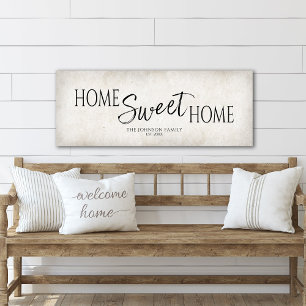 Einzugsgeschenk Home Sweet Home  Leinwanddruck