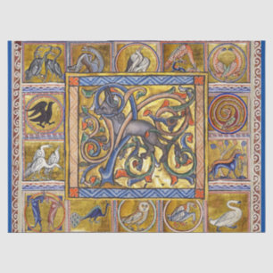 EIRD MEDIEVENT BESTIARY,ANTELOP FOREST TIERE SEIDENPAPIER