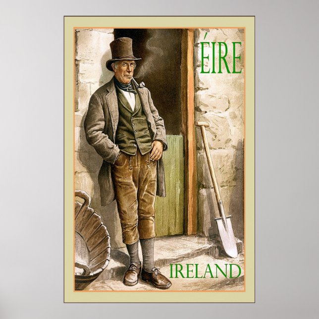 Éire ~ Irland ~ Vintage Travel Poster (Vorne)