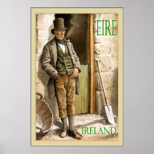 Éire ~ Irland ~ Vintages Reise-Plakat Poster