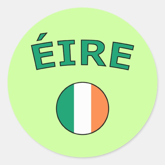 Eire Runder Aufkleber (Vorderseite)
