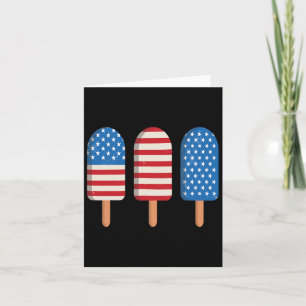 Eis am Stiel Amerikanische Flagge Patriotisch 4. J Karte
