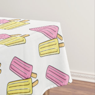Eis am Stiel Cartoon-Illustration Tischdecke
