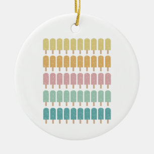 Eis am Stiel Vintage Eiscreme Retro Sommer Design Keramik Ornament