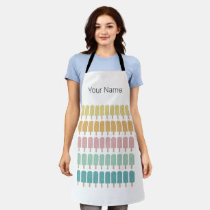 Eis am Stiel Vintage Eiscreme Retro Sommer Design Schürze