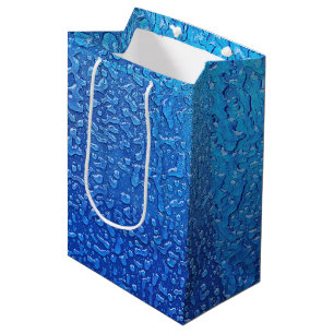 Eis auf blauem Metall Mittlere Geschenktüte