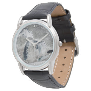 Eis auf den Großen Seen, Staaten. Armbanduhr